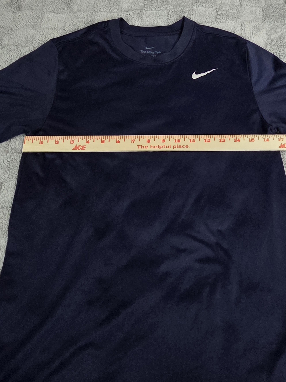 Nike Men’s Dri-FIT Navy Blue Short-Sleeve Crew Shirt Size S - Picture 4 of 7